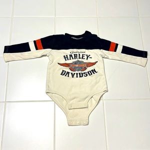 Harley Davidson, 12 month, long sleeve onesie, snap button